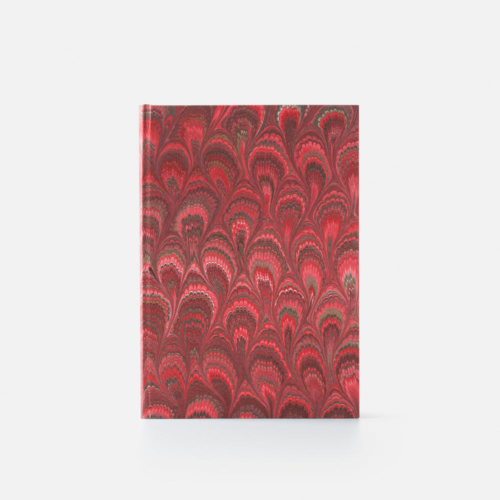 Notebook with hard cover and lined pages - Peacock design