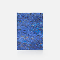 Notebook with hard cover and lined pages - Peacock design