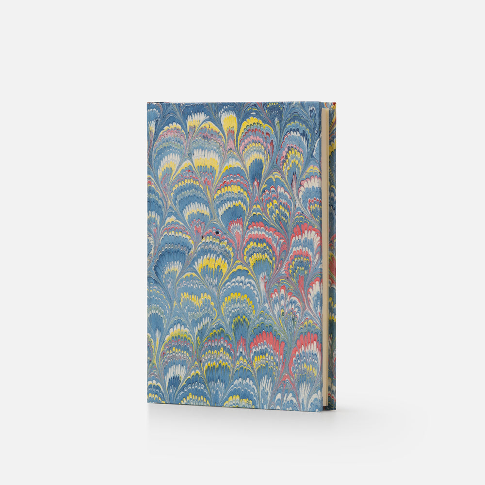 Notebook with hard cover and lined pages - Peacock design