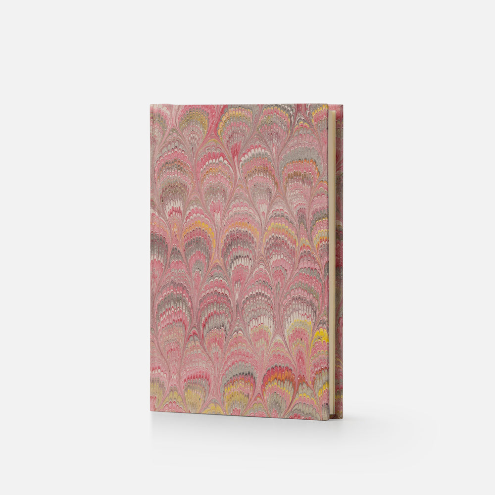 Notebook with hard cover and lined pages - Peacock design