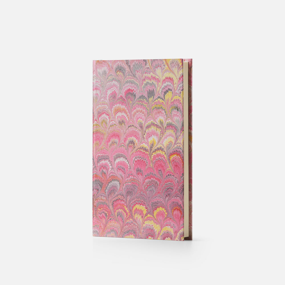Notebook with hard cover and lined pages - Peacock design