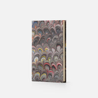 Notebook with hard cover and lined pages - Peacock design