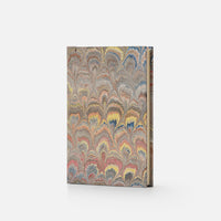 Notebook with hard cover and lined pages - Peacock design