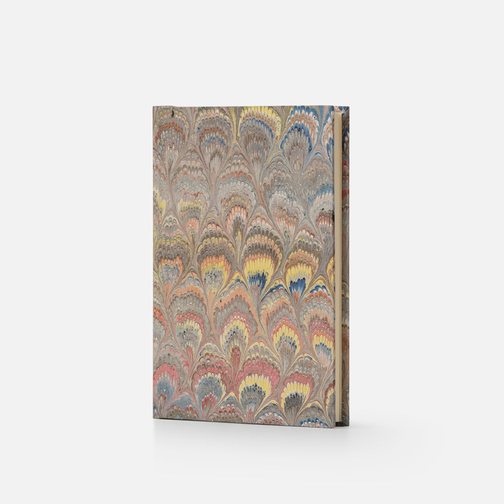 Notebook with hard cover and lined pages - Peacock design