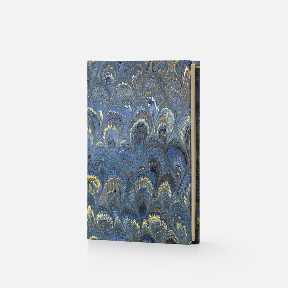 Notebook with hard cover and lined pages - Peacock design