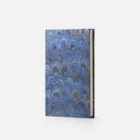 Notebook with hard cover and lined pages - Peacock design