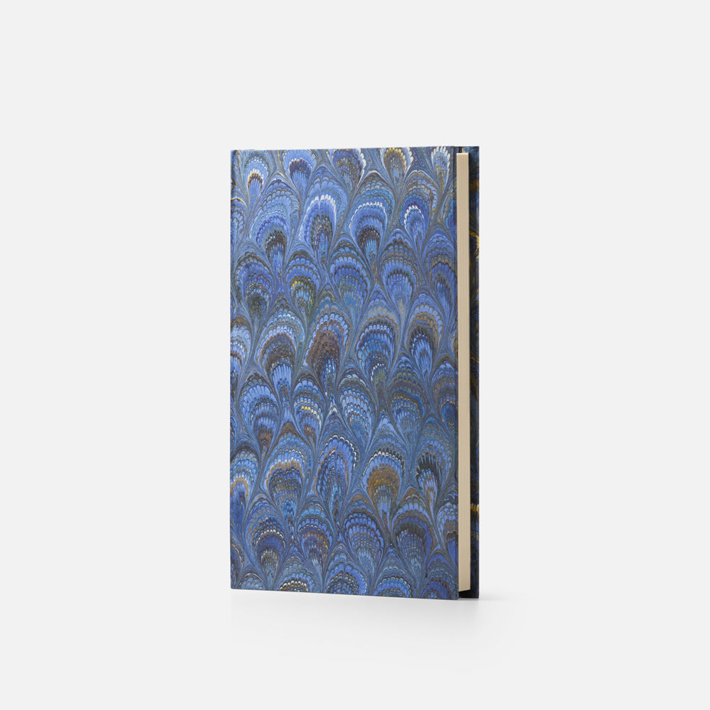 Notebook with hard cover and lined pages - Peacock design