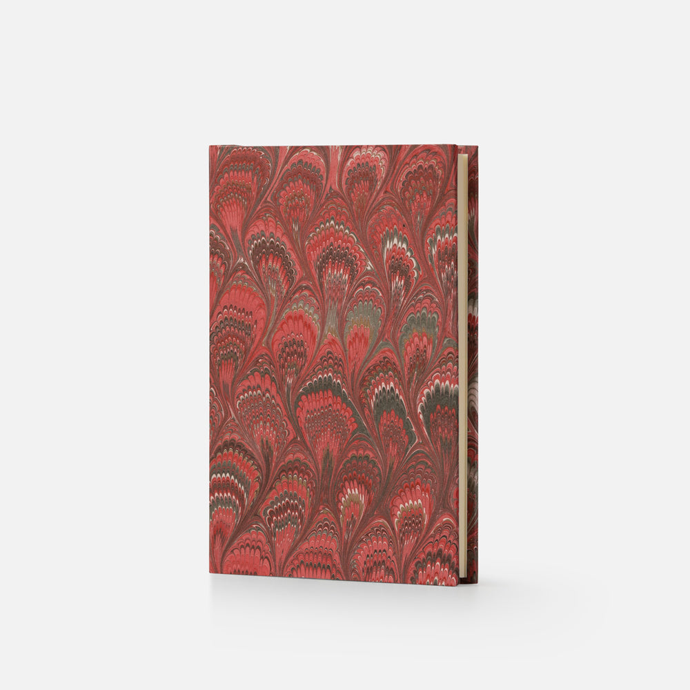 Notebook with hard cover and lined pages - Peacock design