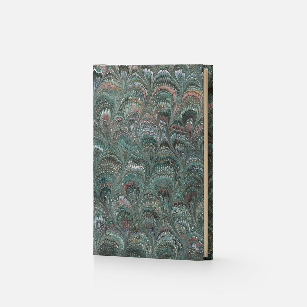 Notebook with hard cover and lined pages - Peacock design