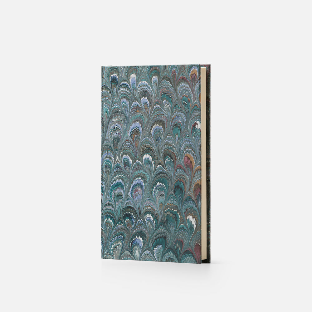 Notebook with hard cover and lined pages - Peacock design
