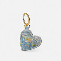 Cottonpaper heart key ring - Peacocks