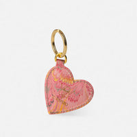 Cottonpaper heart key ring - Peacocks