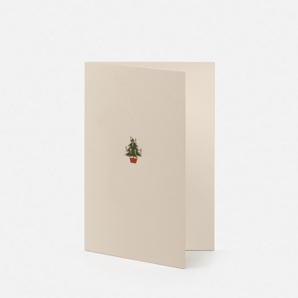 Biglietto doppio/Partecipazione con busta<br>Albero di Natale