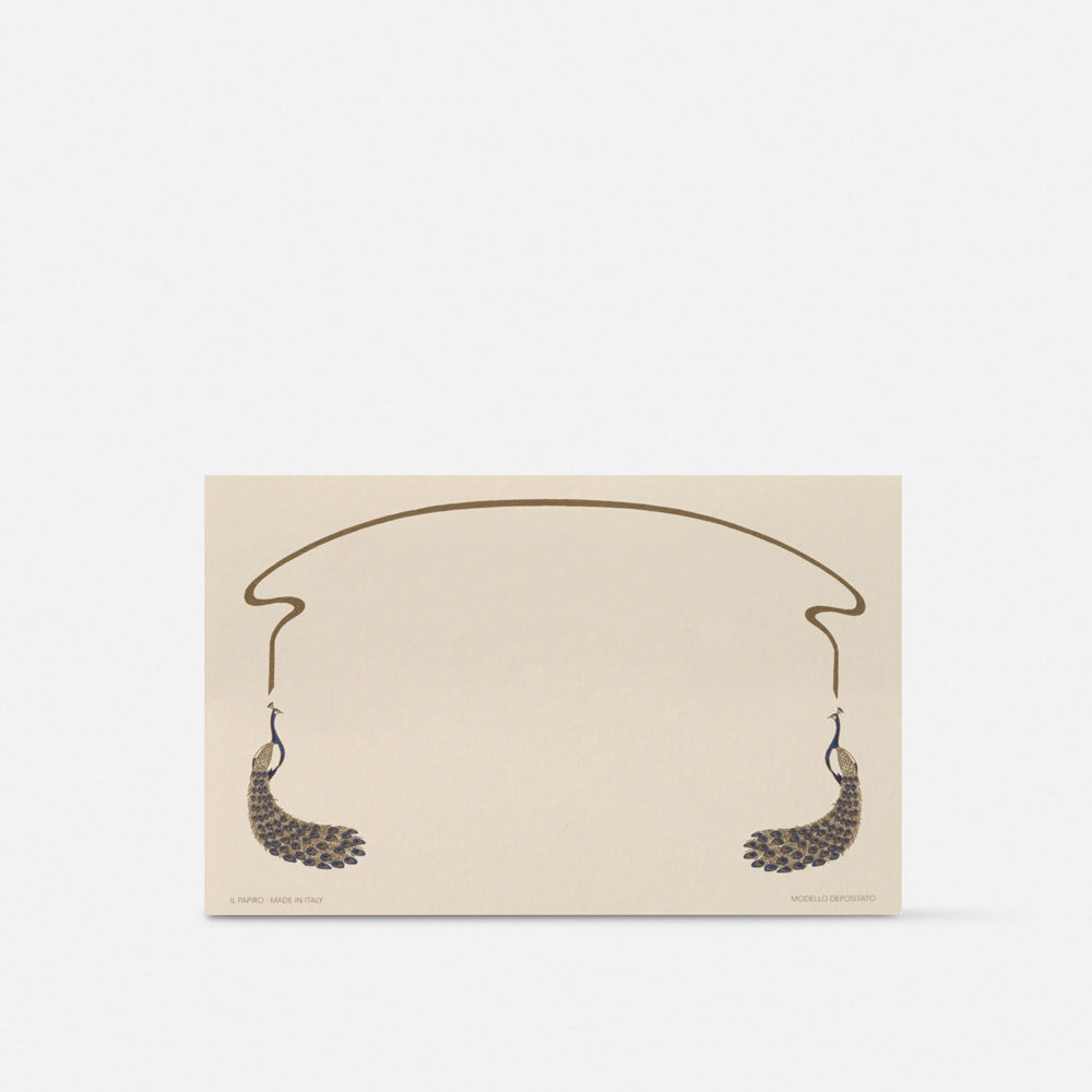 Biglietto singolo/Invito con busta<br>Pavoni