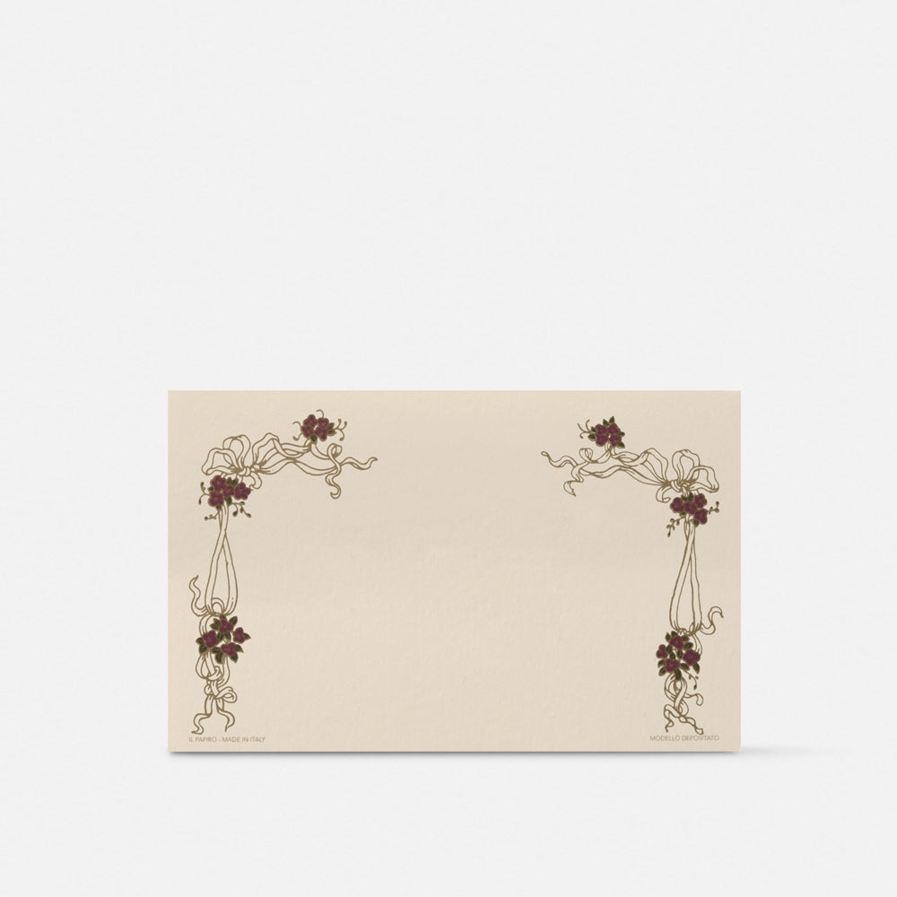 Biglietto singolo/Invito con busta<br>Cornice rossa