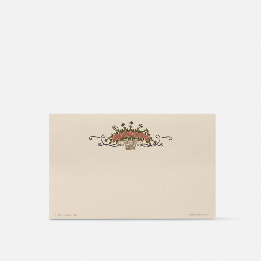 Single card/Invitation - Rose basket