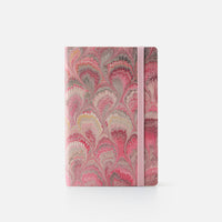 Notebook with blank pages and elastic band<br> Softcover - Cottonpaper Pavoni Collection