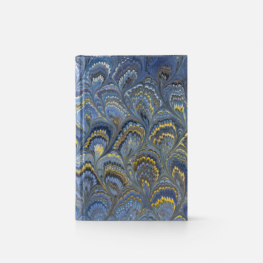 Notebook with blank pages and marbled edge<br> Hardcover - Pavoni Collection