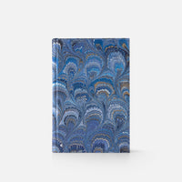 Notebook with blank pages and marbled edge<br> Hardcover - Pavoni Collection