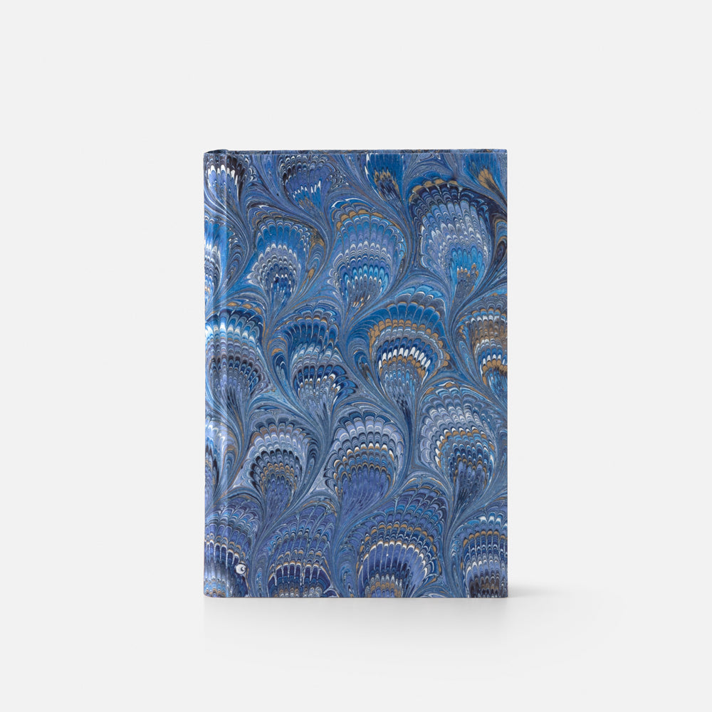 Notebook with blank pages and marbled edge<br> Hardcover - Pavoni Collection