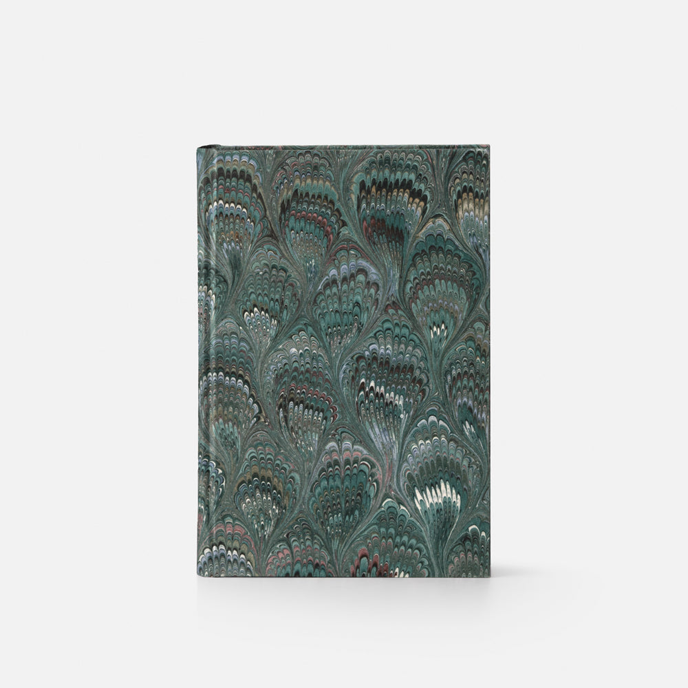 Notebook with blank pages and marbled edge<br> Hardcover - Pavoni Collection