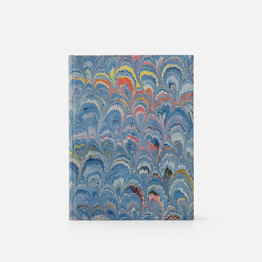 Notebook with blank pages and marbled edge<br> Hardcover - Pavoni Collection