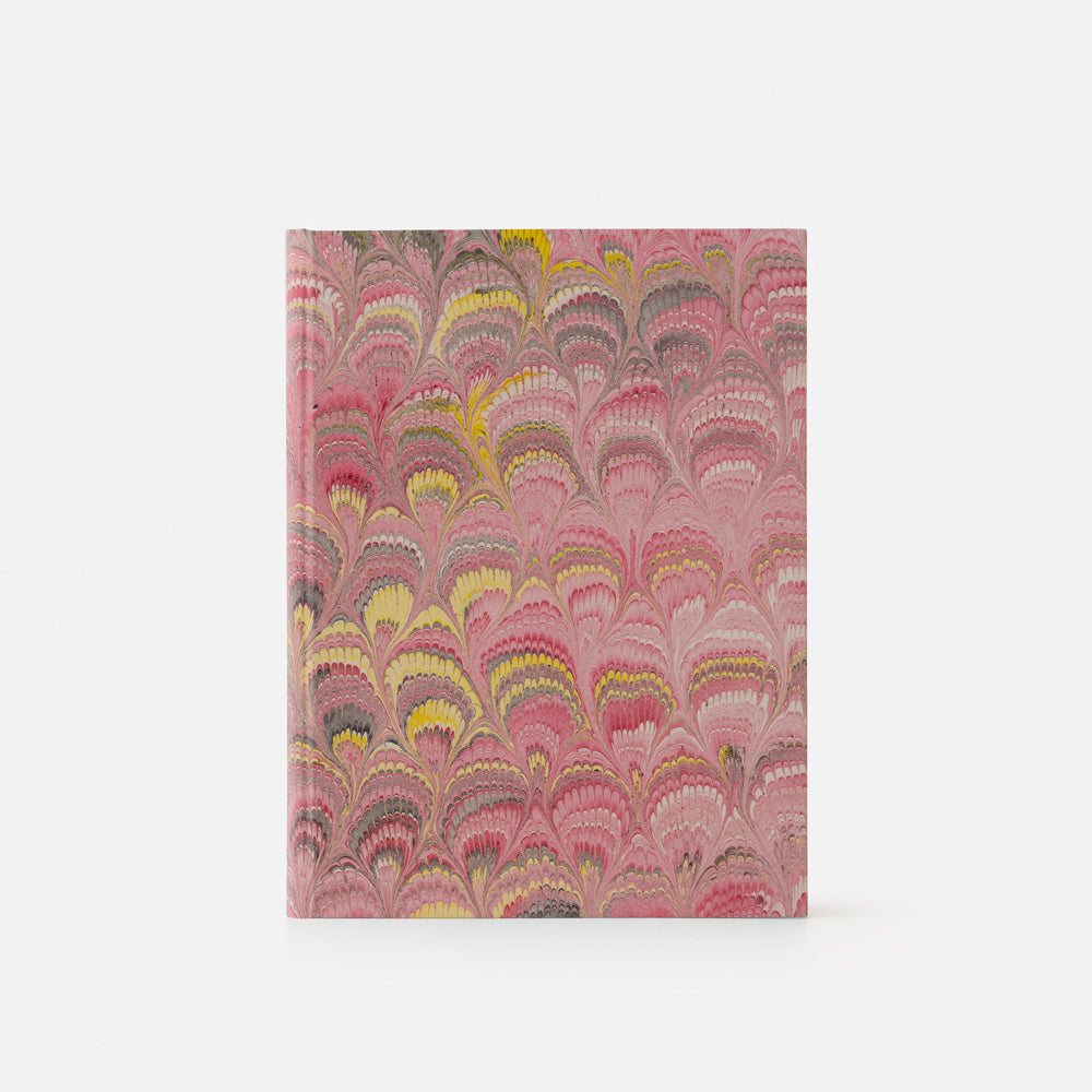 Notebook with blank pages and marbled edge<br> Hardcover - Pavoni Collection