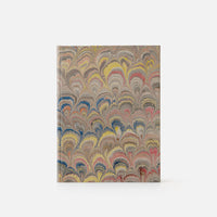 Notebook with blank pages and marbled edge<br> Hardcover - Pavoni Collection