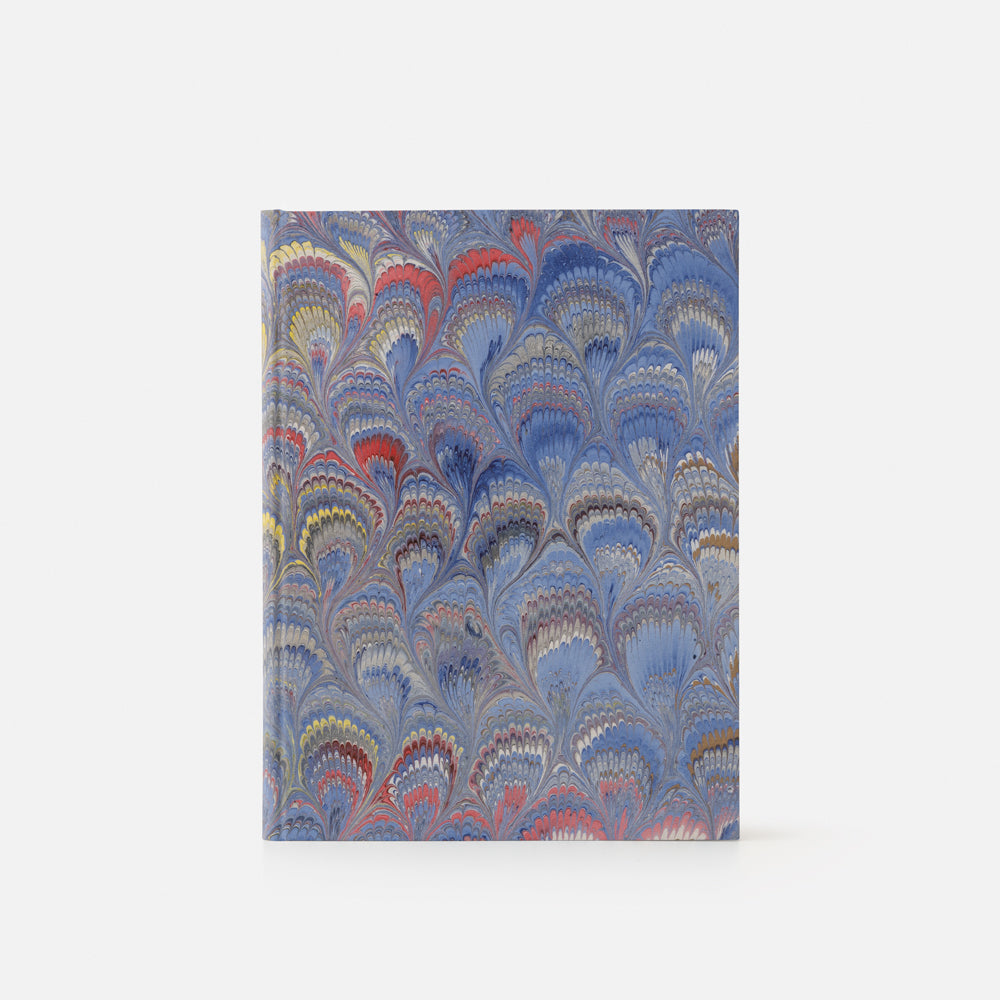 Notebook with blank pages and marbled edge<br> Hardcover - Pavoni Collection