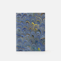Notebook with blank pages and marbled edge<br> Hardcover - Pavoni Collection