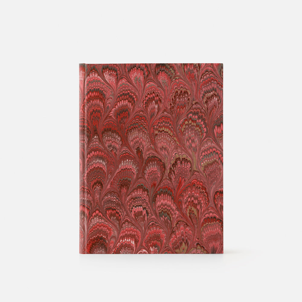 Notebook with blank pages and marbled edge<br> Hardcover - Pavoni Collection