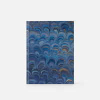 Notebook with blank pages and marbled edge<br> Hardcover - Pavoni Collection