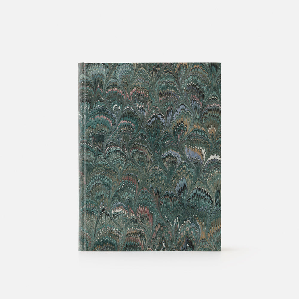 Notebook with blank pages and marbled edge<br> Hardcover - Pavoni Collection