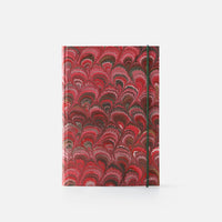 Lined notebook with elastic band<br> Hardcover - Pavoni Collection