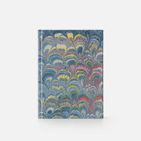 Notebook with hard cover and lined pages - Peacock design