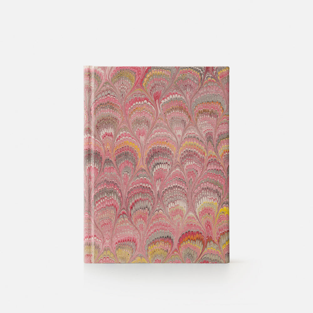 Notebook with hard cover and lined pages - Peacock design