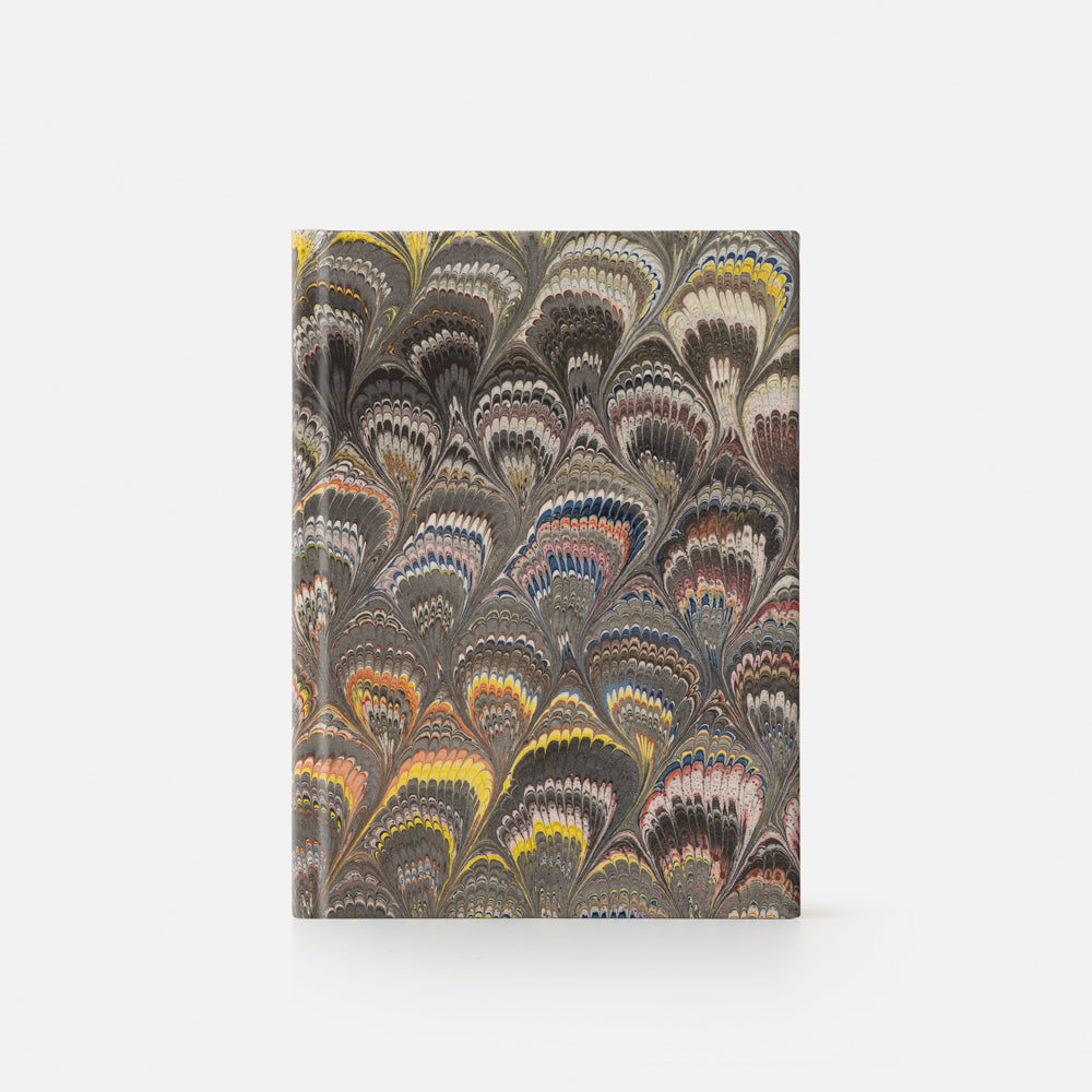 Notebook with hard cover and lined pages - Peacock design