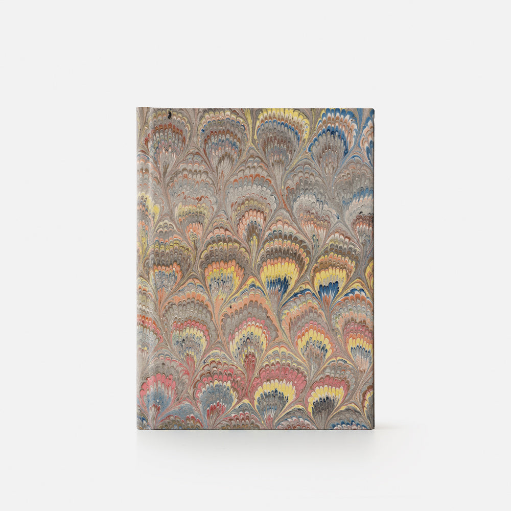 Notebook with hard cover and lined pages - Peacock design