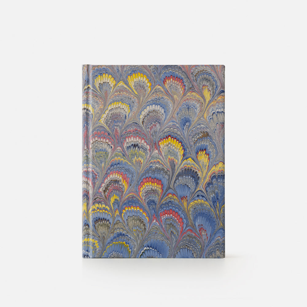 Notebook with hard cover and lined pages - Peacock design