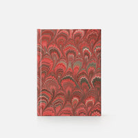 Notebook with hard cover and lined pages - Peacock design