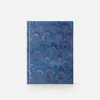 Notebook with hard cover and lined pages - Peacock design