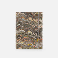 Lined notebook with elastic band<br> Hardcover - Pavoni Collection