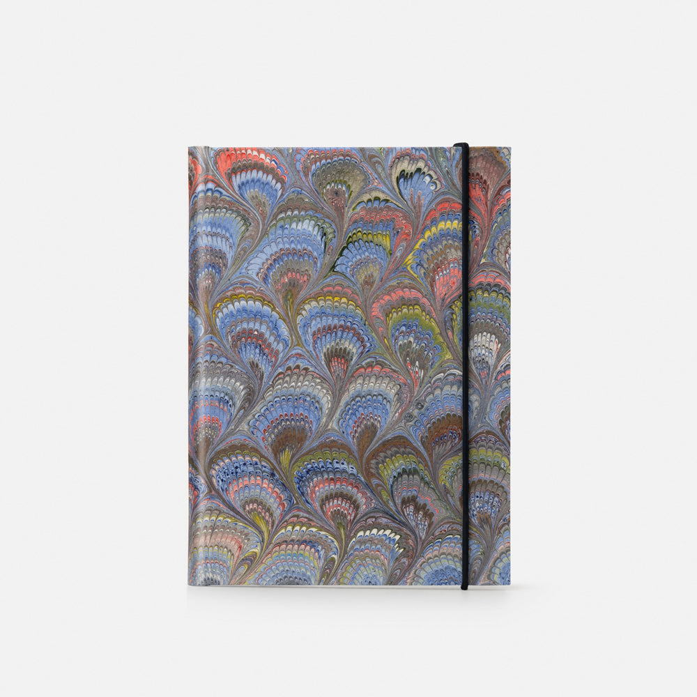 Lined notebook with elastic band<br> Hardcover - Pavoni Collection